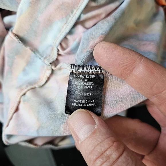 Love Large Vibrant Red Kaleidoscope Maxi Tiered Dress Festival Vacation Y2K - Picture 8 of 10